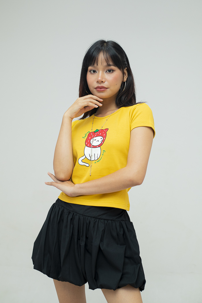 Meow-zing Yellow Top